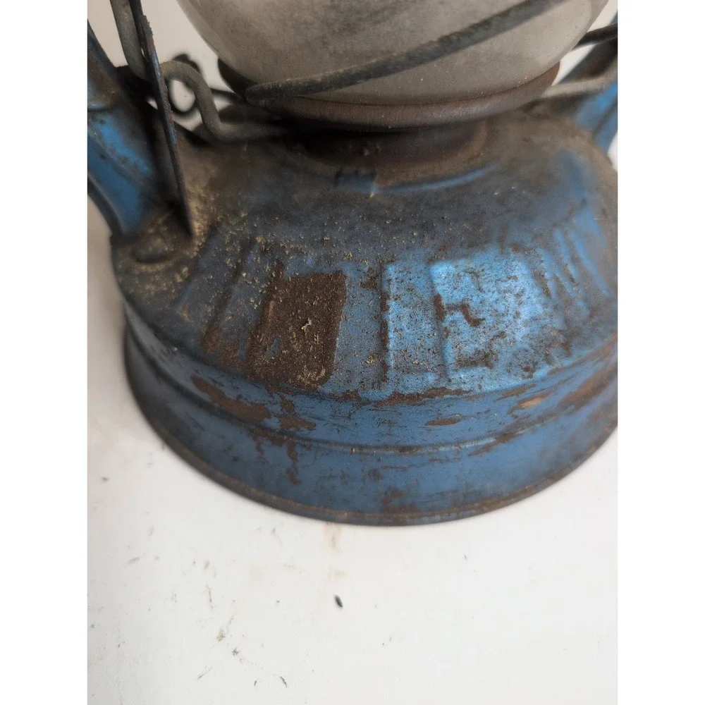 Vintage Dietz Little Wizard Kerosene Railroad Lantern Black With Clear Globe USA